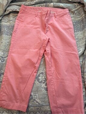 Talbots Pink Cropped Chino Pants size 16 skimmers